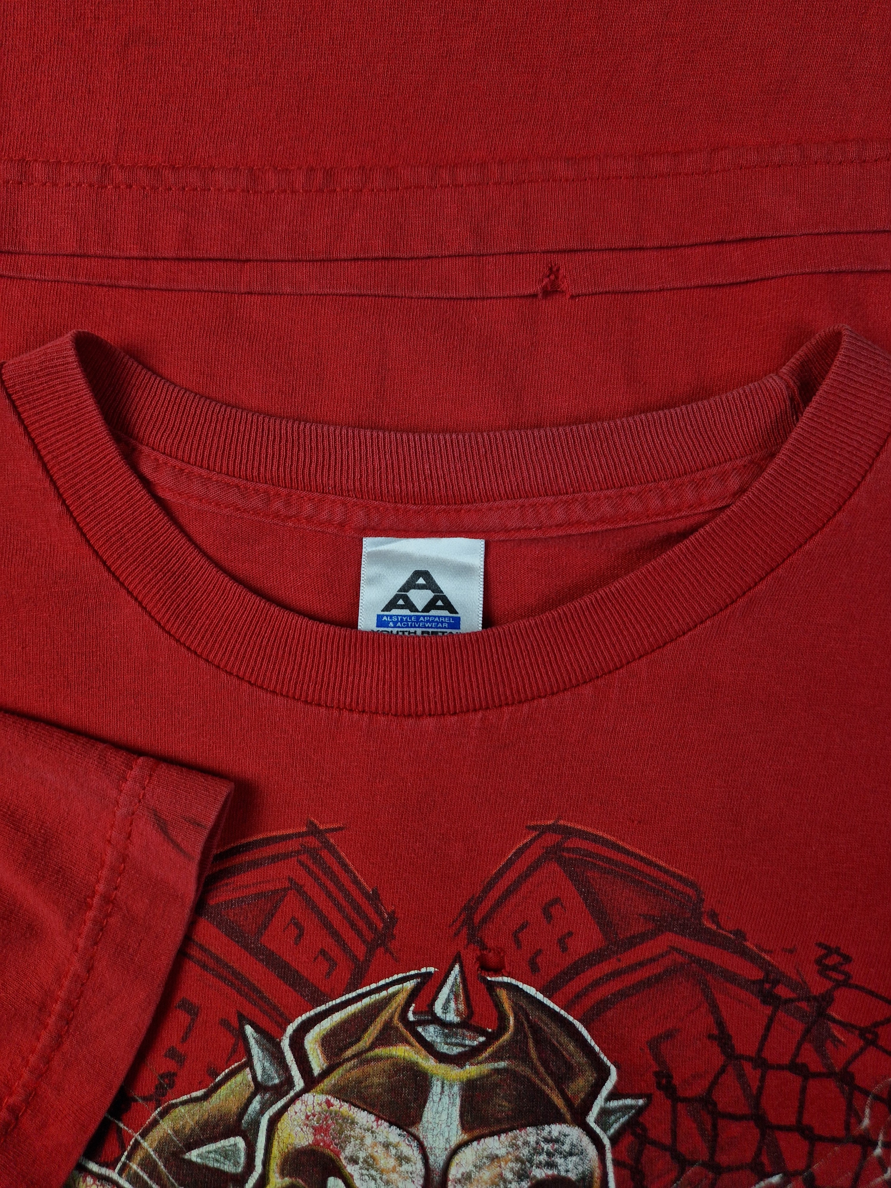 Vintagel Alstyle Apparel & Activewear Shirt Ruff Player Step Up! Bedruckt Rot M-L