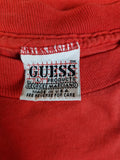 Vintage Guess Shirt Single Stitched Made In USA Bestickt Rot L