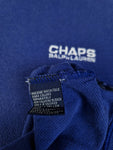 Vintage Chaps By Ralph Lauren Shirt Ringer Optik Dicker Stoff Bestickt Blau L