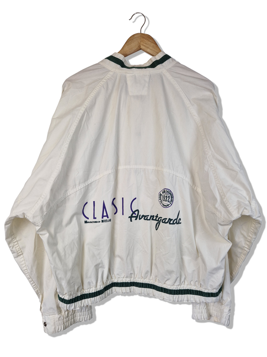 Vintage Mustang Jacke College Blouson Classic Avantgarde Bedruckt Weiß XL