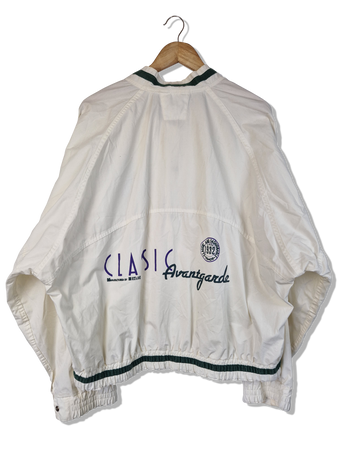 Vintage Mustang Jacke College Blouson Classic Avantgarde Bedruckt Weiß XL