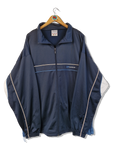Vintage Reebok Sportjacke Gesticktes Spellout auf dem Rücken Dunkelblau Navy XXL