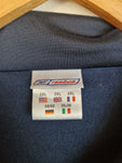 Vintage Reebok Sportjacke Gesticktes Spellout auf dem Rücken Dunkelblau Navy XXL