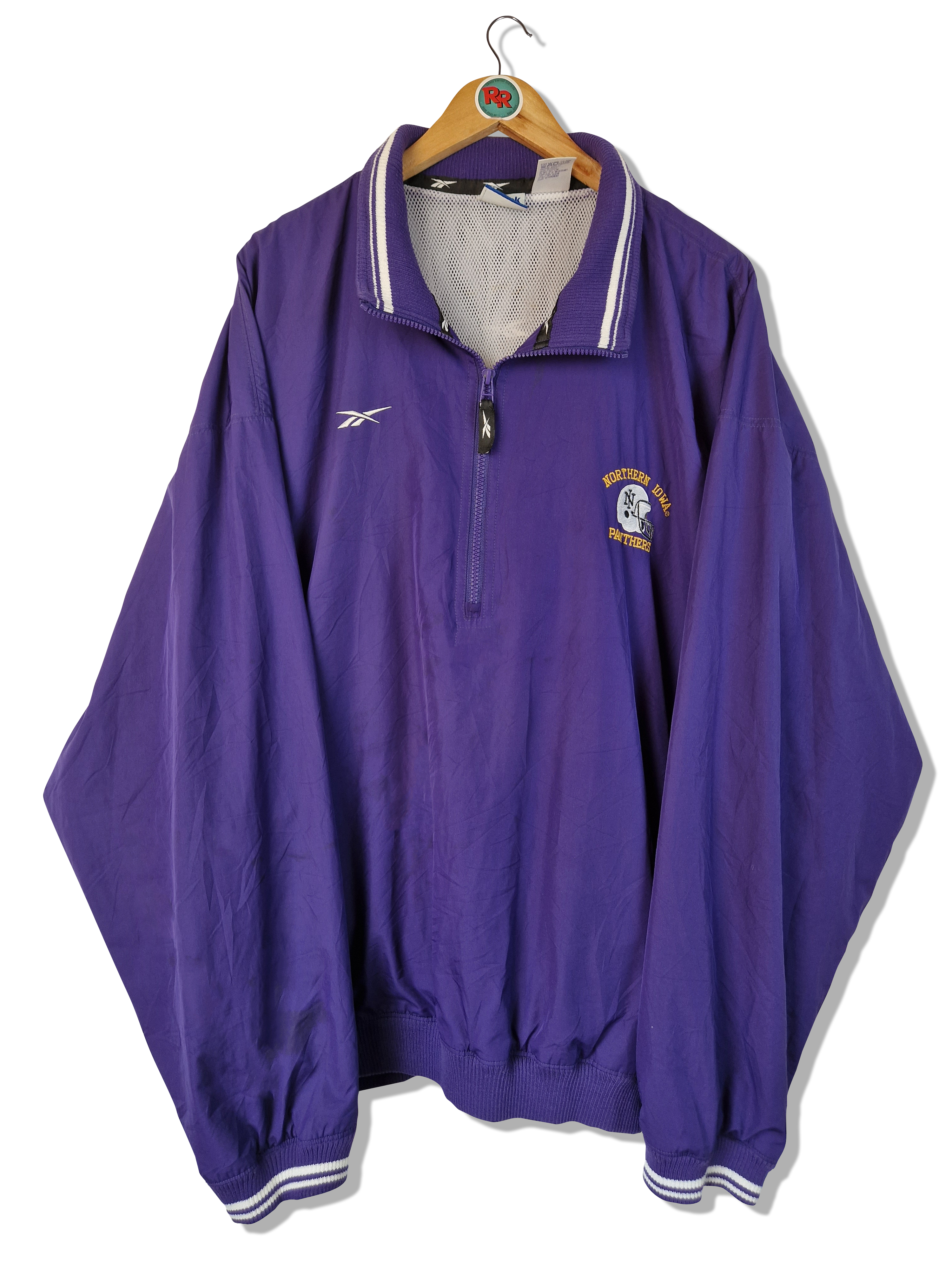 Vintage Reebok Sportjacke Northern Iowa Panthers Merch Lila XXL
