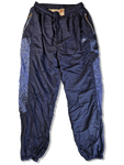 Vintage Nike Jogginghose Silvertag Abstract Pattern Dunkelblau XL