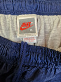 Vintage Nike Jogginghose Silvertag Abstract Pattern Dunkelblau XL