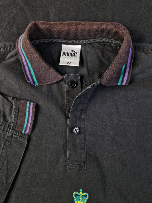 Vintage Puma Poloshirt City Australia Print Schwarz M