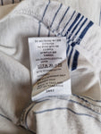 Vintage Adidas Shirt Mit Knopfreihe Gestreift Weiß Blau XL