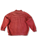 Vintage Leinen Jacke Jeansjacken Schnitt Blouson Rot M-L