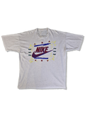 Vintage Nike Shirt Single Stitched Big Frontprint Heather Grau L-XL