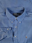 Vintage Ralph Lauren Hemd Yarmouth Used Look Made In Hong Kong Blau L-XL