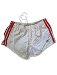 Rare! Vintage Adidas Shorts Shiny Sprinter Glanz Made In West Germany Rot Weiß D6 M