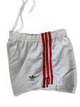 Rare! Vintage Adidas Shorts Shiny Sprinter Glanz Made In West Germany Rot Weiß D6 M