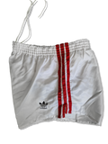 Rare! Vintage Adidas Shorts Shiny Sprinter Glanz Made In West Germany Rot Weiß D6 M