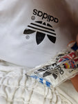 Rare! Vintage Adidas Shorts Shiny Sprinter Glanz Made In West Germany Rot Weiß D6 M
