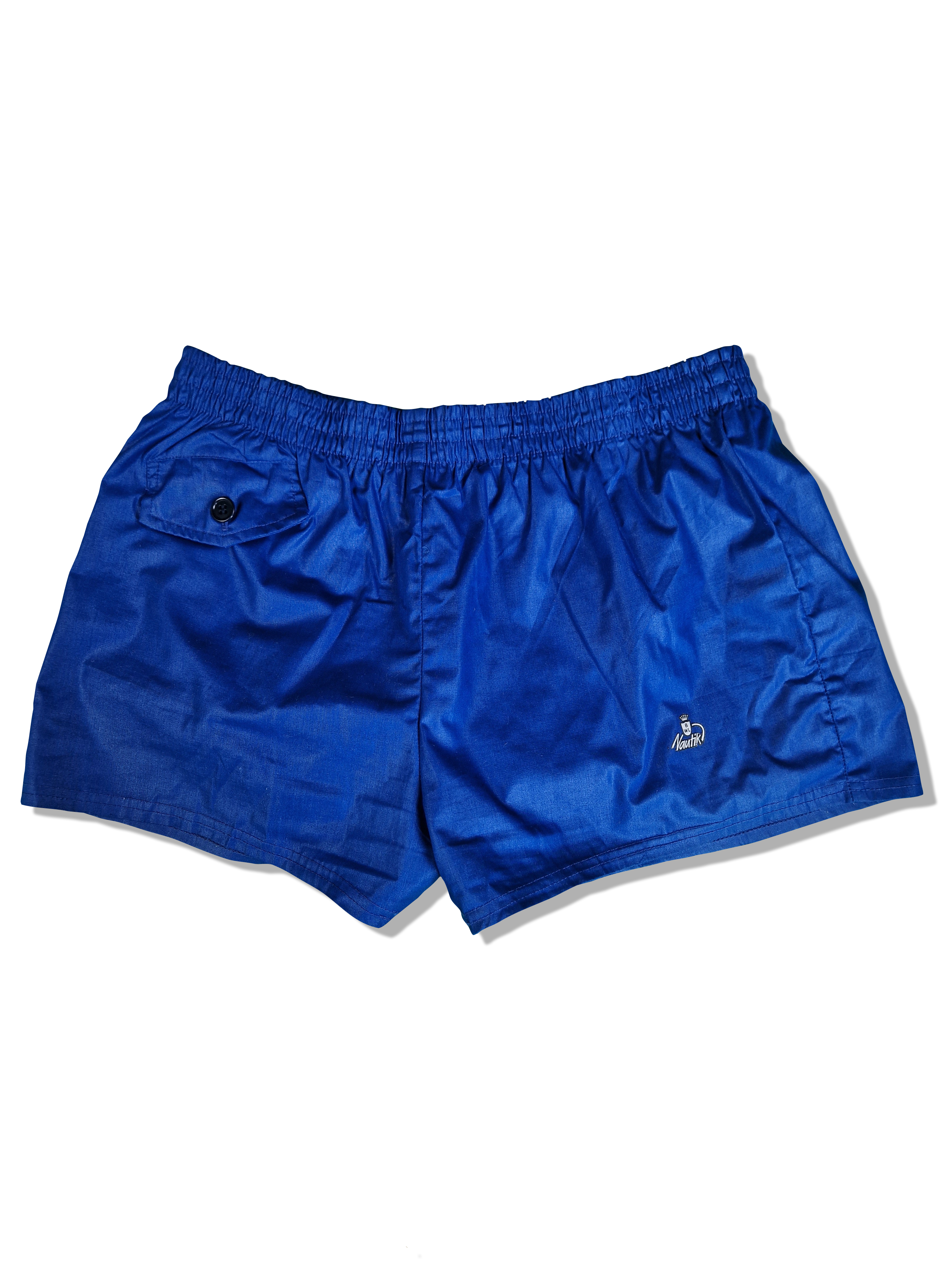 Vintage BWL Nautik Shorts 80s Sprinter Blau (6) S-M