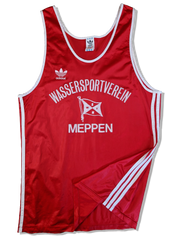 Vintage Adidas Tanktop Wassersportverein Meppen Made In France Rot (D8) M-L