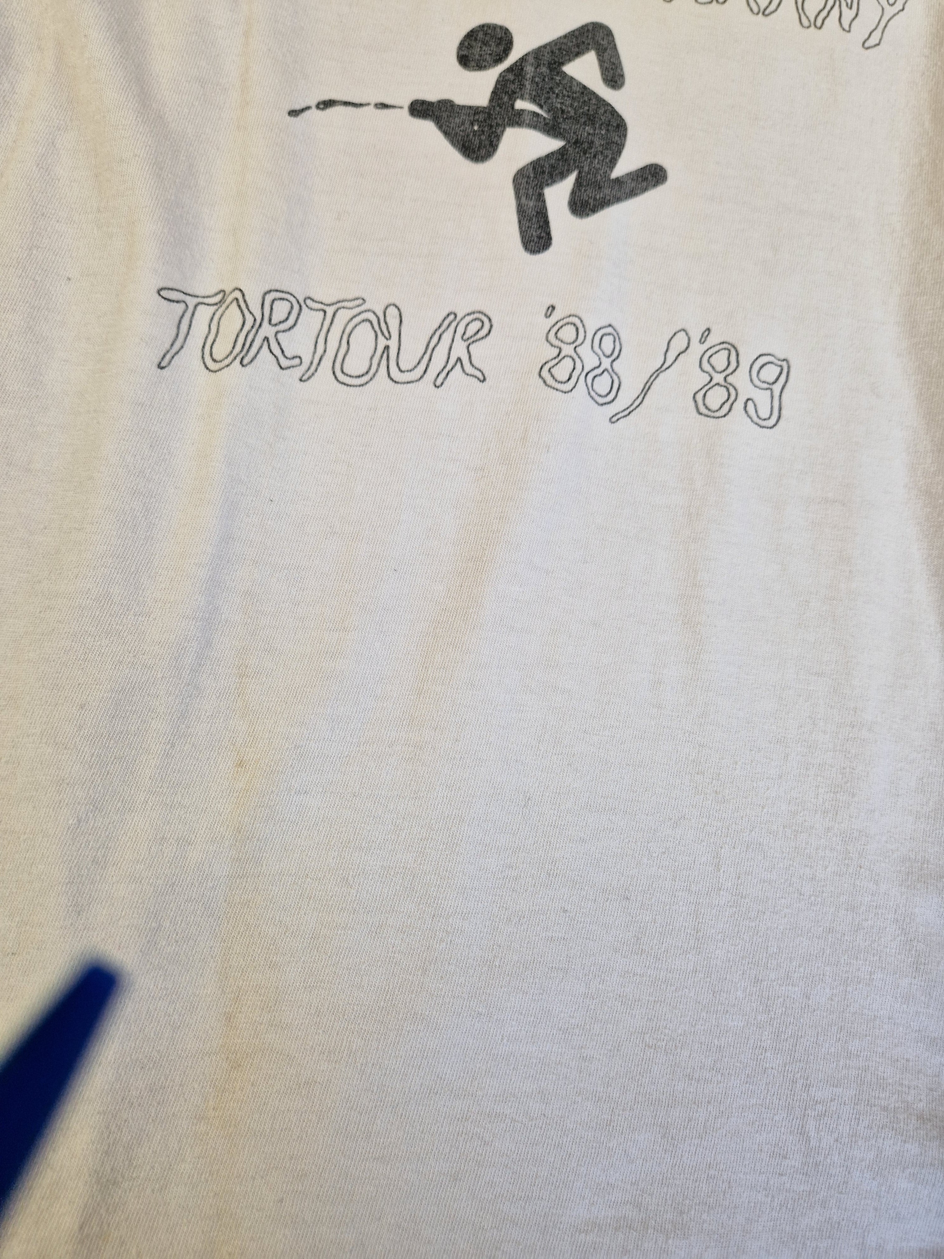 Vintage Torment Tanktop Tour 88/89 "Sperm over Germany" Weiß L - RareRags