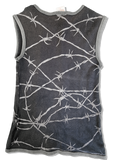 Vintage Zip Tanktop Zombie Fence Made In England Goth Schwarz M