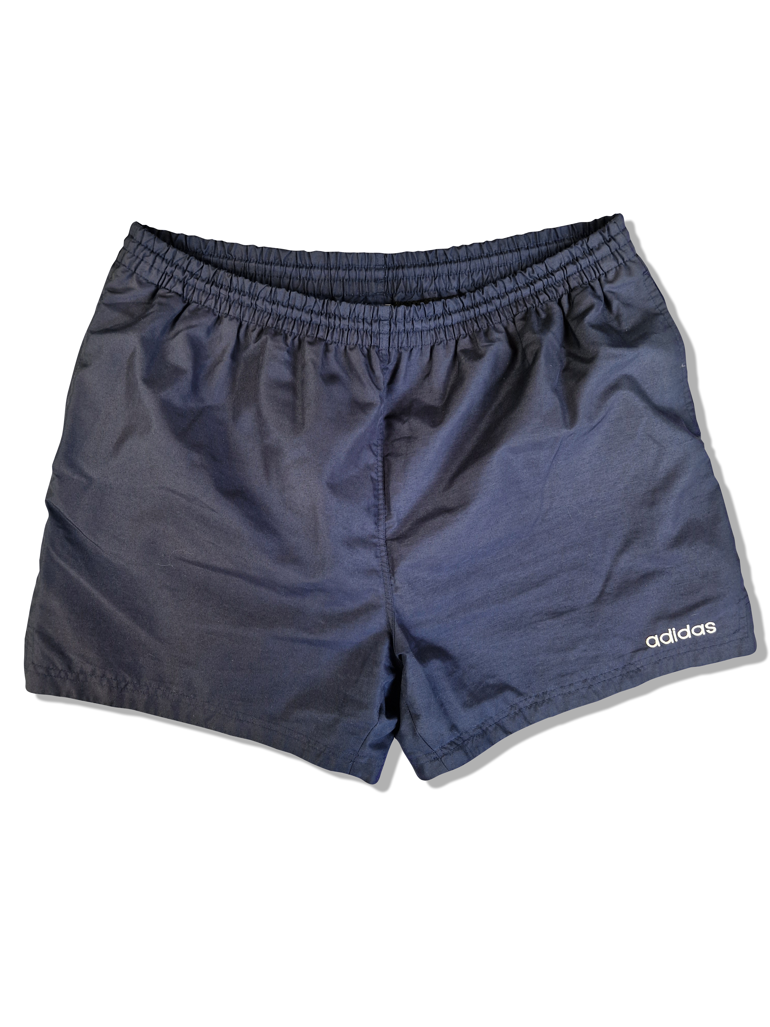 Vintage Adidas Shorts Trefoil Bestickt Navy XL