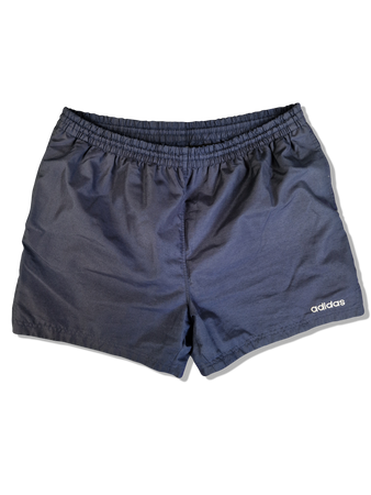 Vintage Adidas Shorts Trefoil Bestickt Navy XL