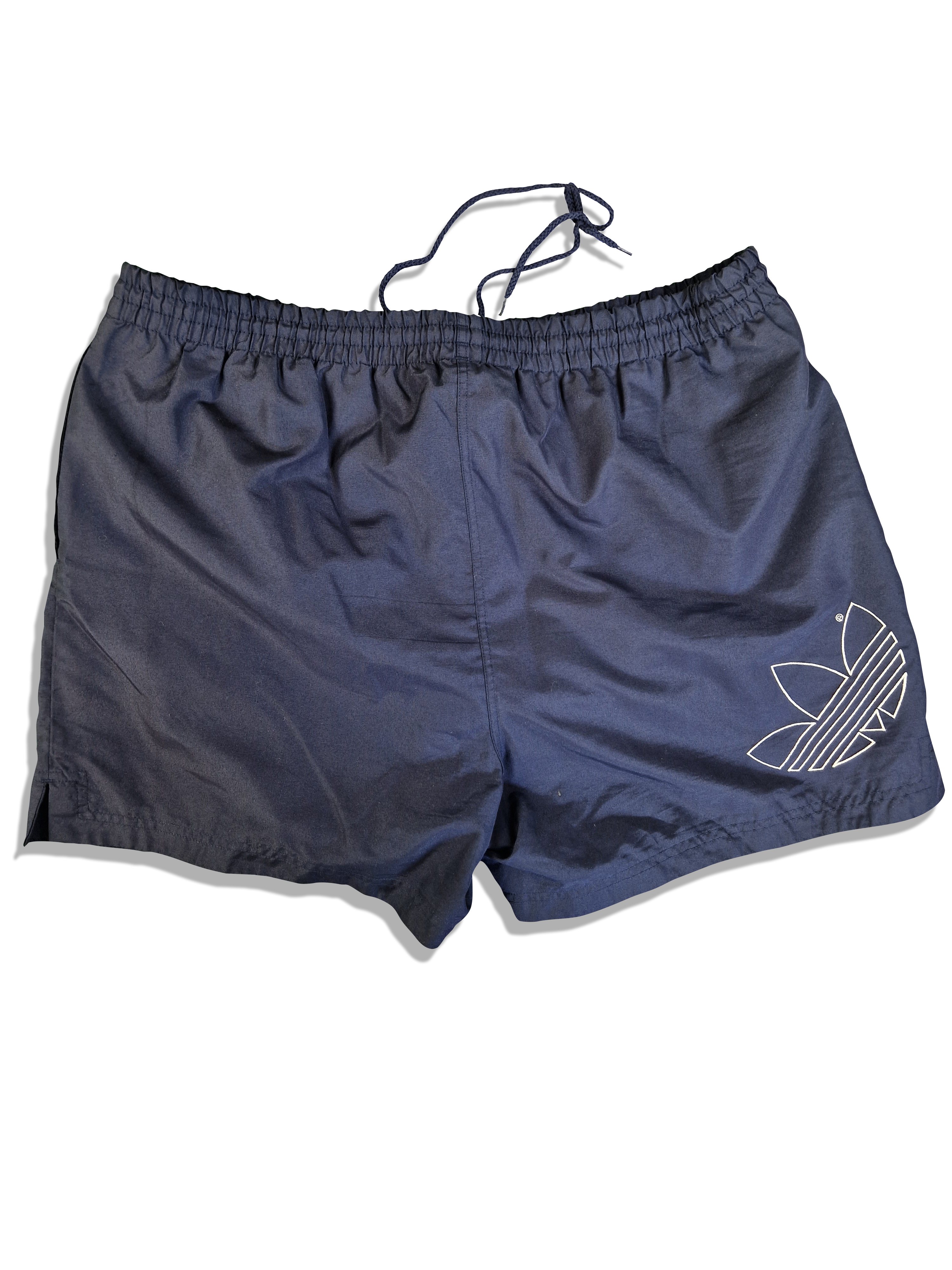 Vintage Adidas Shorts Trefoil Bestickt Navy XL