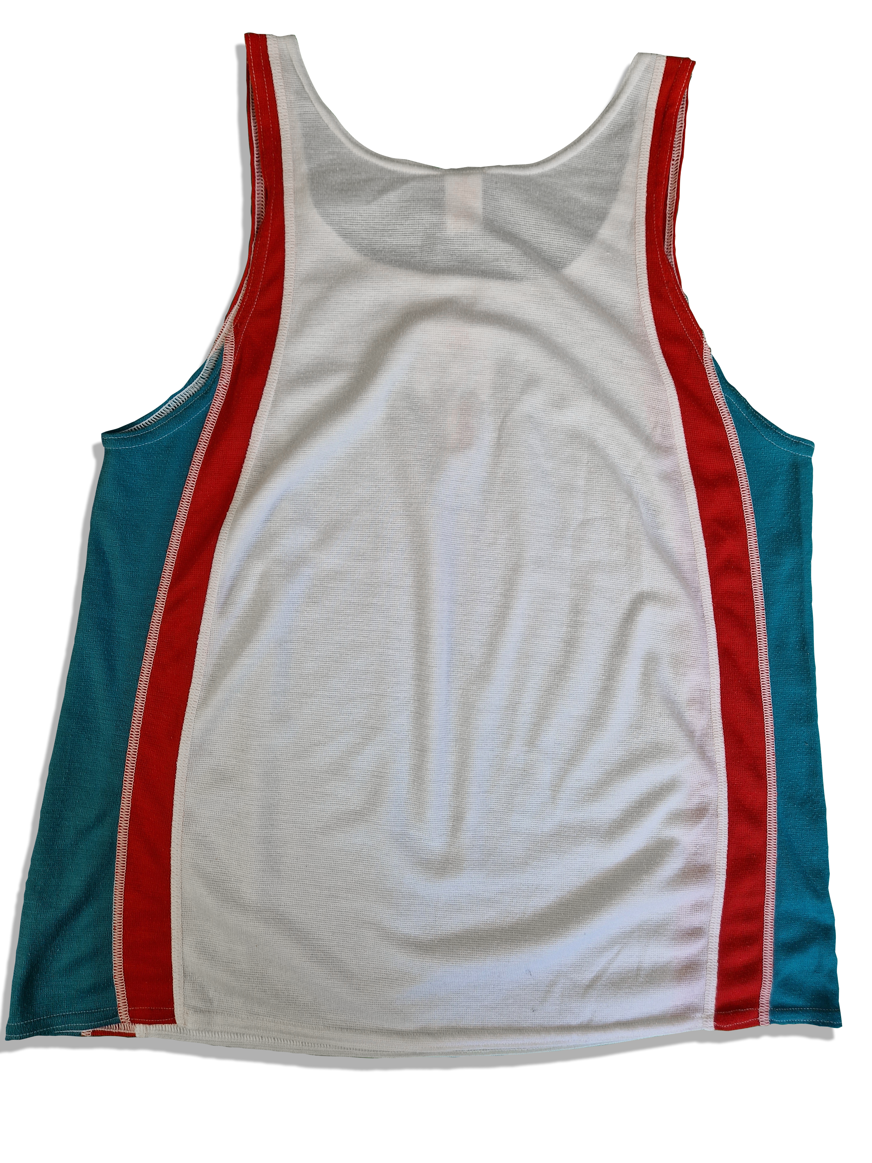 Rare! Vintage Nike Tanktop 80s Blue Tag International Made In UK Weiß Türkis XL