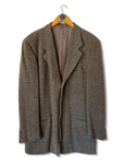 Vintage Giorgio Armani Sakko Schurwolle Schwarz Grau M-L