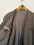 Vintage Giorgio Armani Sakko Schurwolle Schwarz Grau M-L