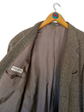 Vintage Giorgio Armani Sakko Schurwolle Schwarz Grau M-L