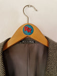 Vintage Giorgio Armani Sakko Schurwolle Schwarz Grau M-L