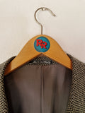 Vintage Giorgio Armani Sakko Schurwolle Schwarz Grau M-L