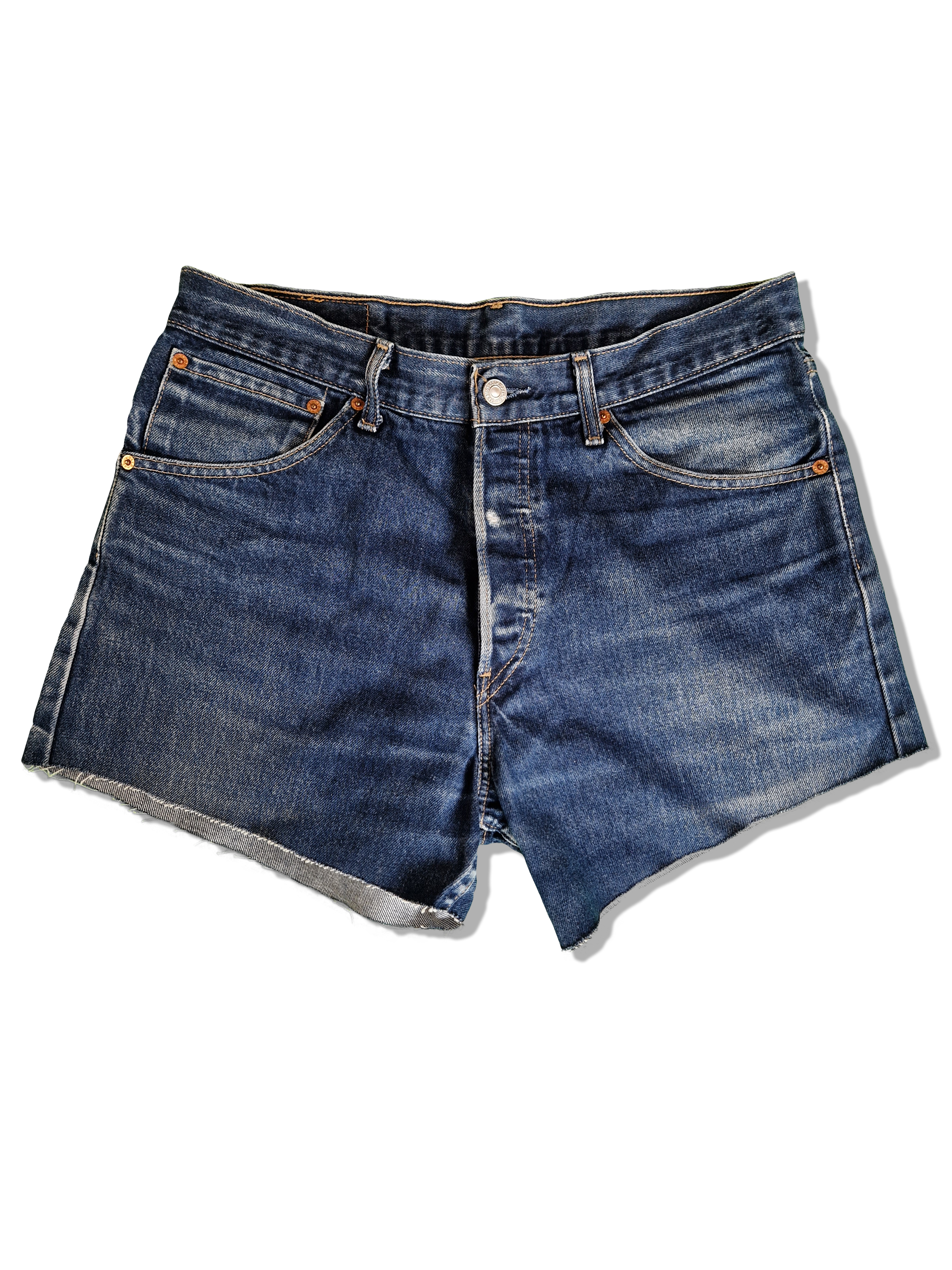 Vintage Levis Jeansshorts 522 02 Dunkelblau W 34