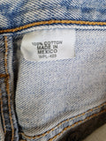Vintage Levis Jeansshorts Kurz Used Look Hellblau W 33