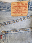 Vintage Levis Jeansshorts Kurz Used Look Hellblau W 33