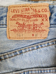 Vintage Levis Jeansshorts Kurz Used Look Hellblau W 33