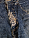 Southpole Jeansshorts Baggy Two Layers Bestickt Made In Hong Kong Blau 32