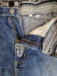 Southpole Jeansshorts Baggy Two Layers Bestickt Made In Hong Kong Blau 32