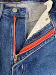 Tribal Denim Jeansshorts Baggy Y2K Back Pocket Stitching Dunkelblau 28