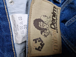 Tribal Denim Jeansshorts Baggy Y2K Back Pocket Stitching Dunkelblau 28