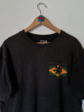 Vintage Oneita Shirt Tourist Santa Barbara California Single Stitched Made In USA Schwarz XL