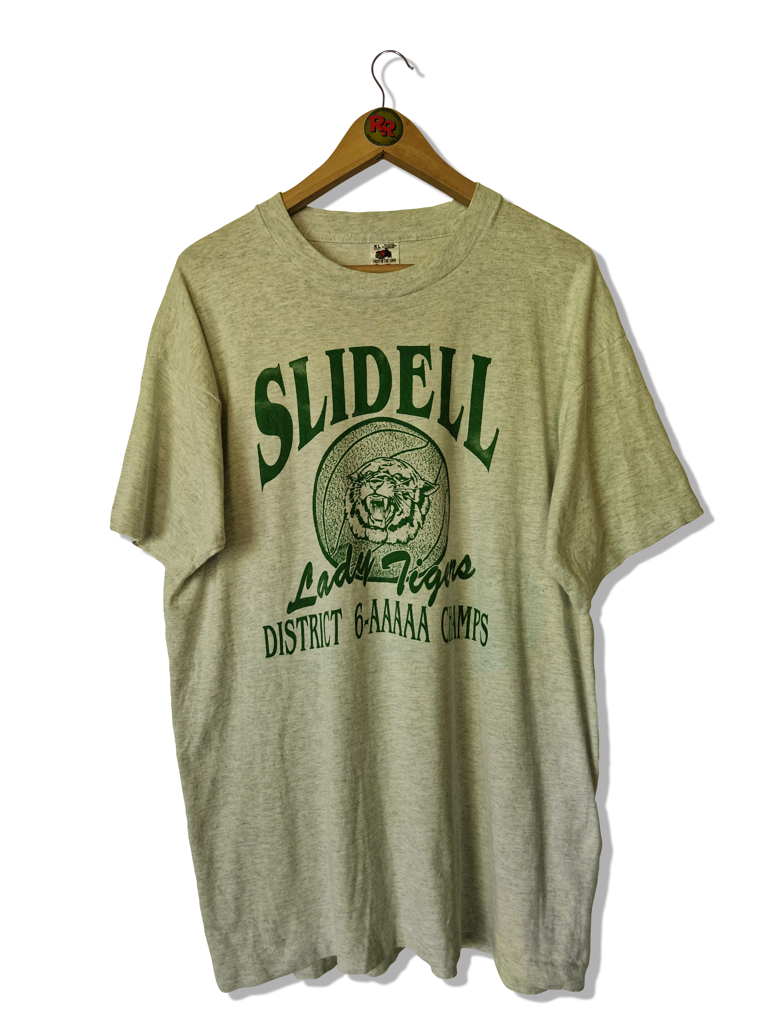 Vintage Fruit Of The Loom Shirt Slidell Lady Tigers Single Stitched Made In USA XL - RareRags