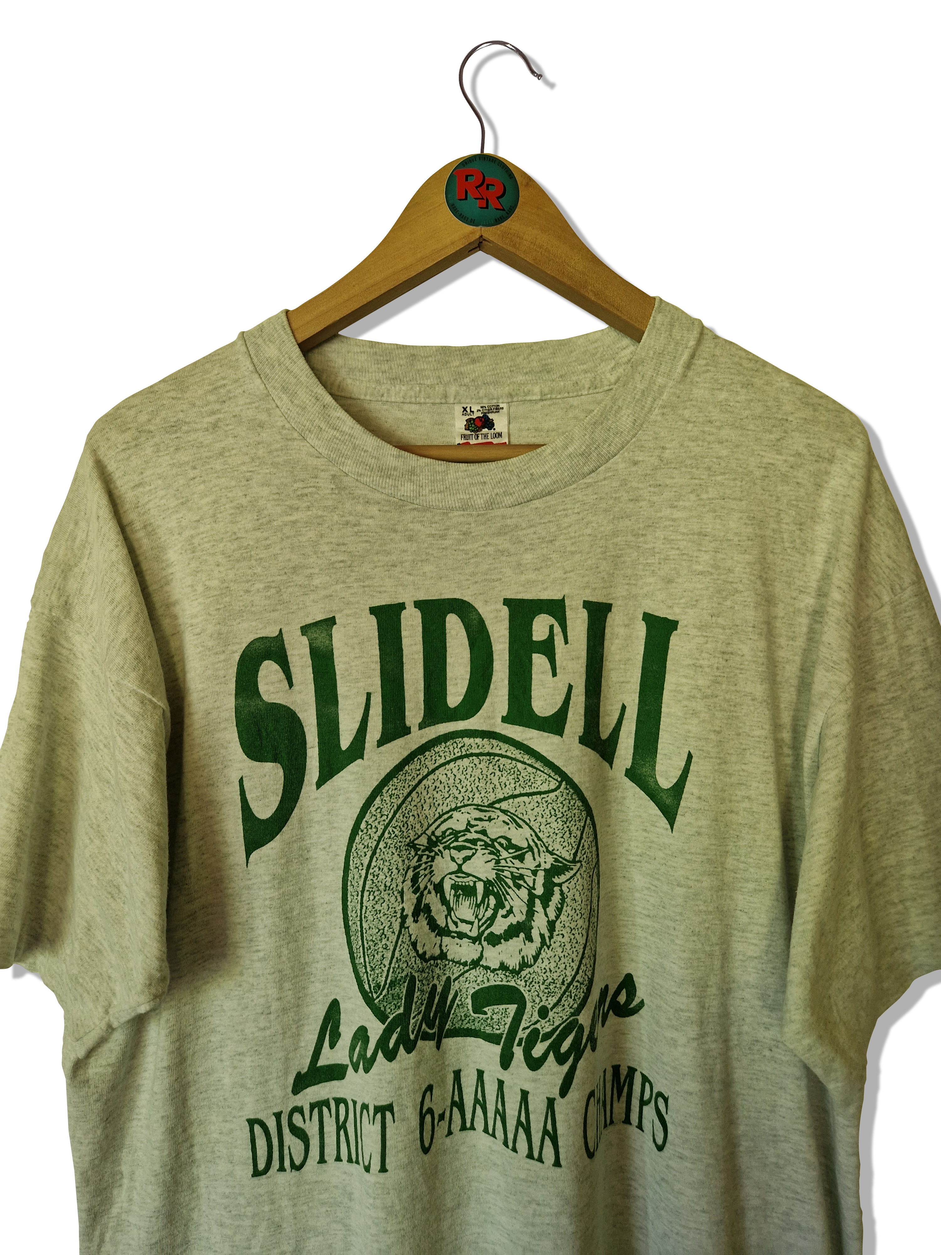 Vintage Fruit Of The Loom Shirt Slidell Lady Tigers Single Stitched Made In USA XL - RareRags