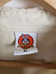 Vintage Looney Tunes Hemd By C&A Taz Embroidery Hellbraun XL