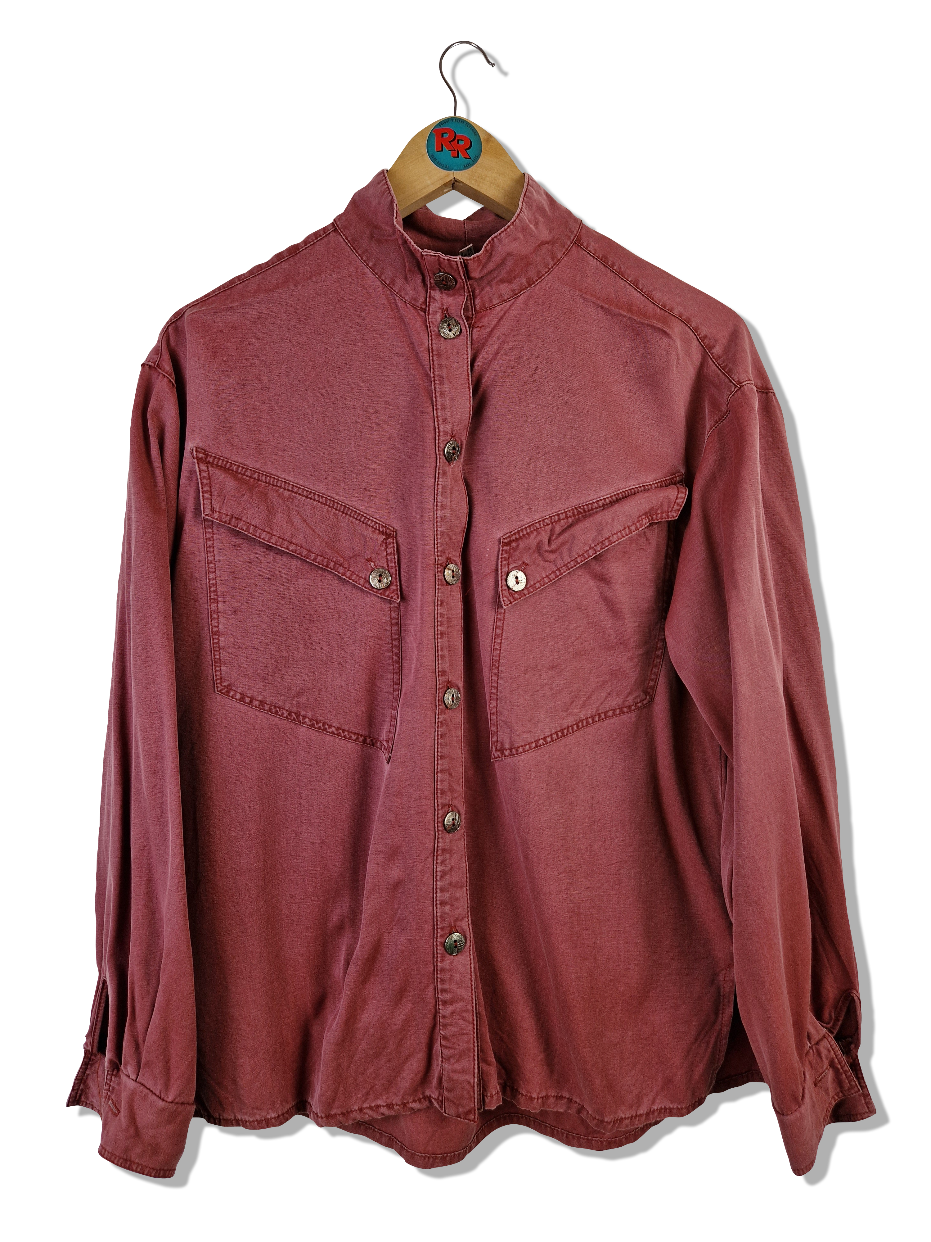 Vintage Hemd Crazy Pockets Rot (38) S-M