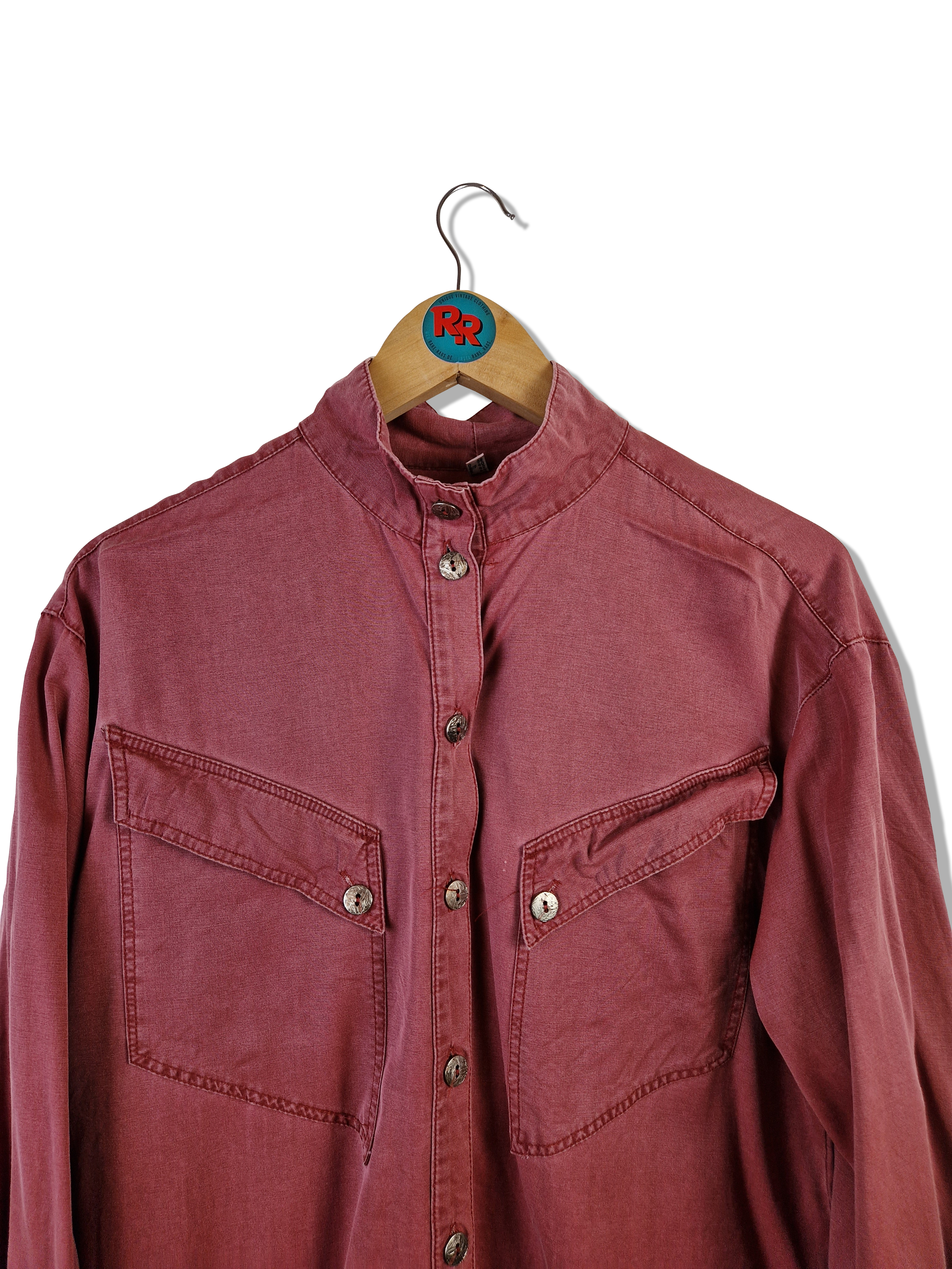 Vintage Hemd Crazy Pockets Rot (38) S-M
