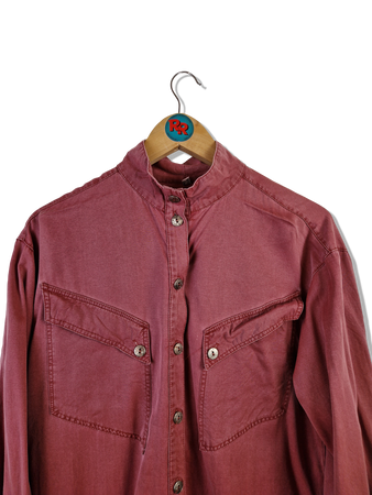 Vintage Hemd Crazy Pockets Rot (38) S-M