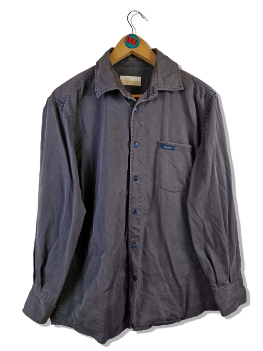 Closed Stoffhemd Basic Grau M