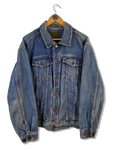 Vintage Casual Pointe Jeansjacke Made In Hong Kong Hellere Waschung Blau L