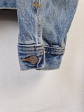 Vintage Calvin Klein Jeansjacke Button Front Double Stone Wash Made In USA Hellblau XL